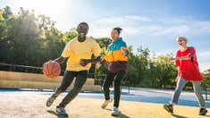 Kids playing Basketball